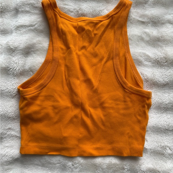 Orange Ribbed Tank Top - Picture 2 of 2
